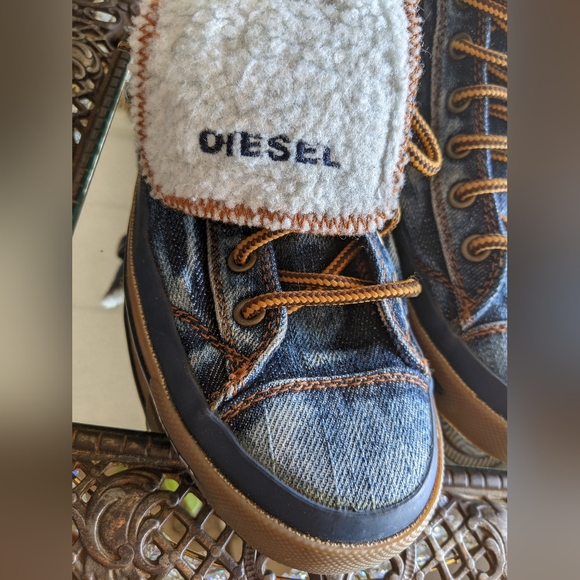 Diesel size 37 Jean high tops sneakers - Picture 6 of 10